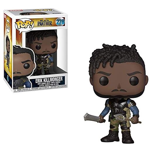 Funko Pop! Marvel: Black Panther - Erik Killmonger - 1/6 de Probabilidades de Obtener la Rara Variante Chase - Figura de Vinilo Coleccionable - Idea de Regalo- Mercancia Oficial