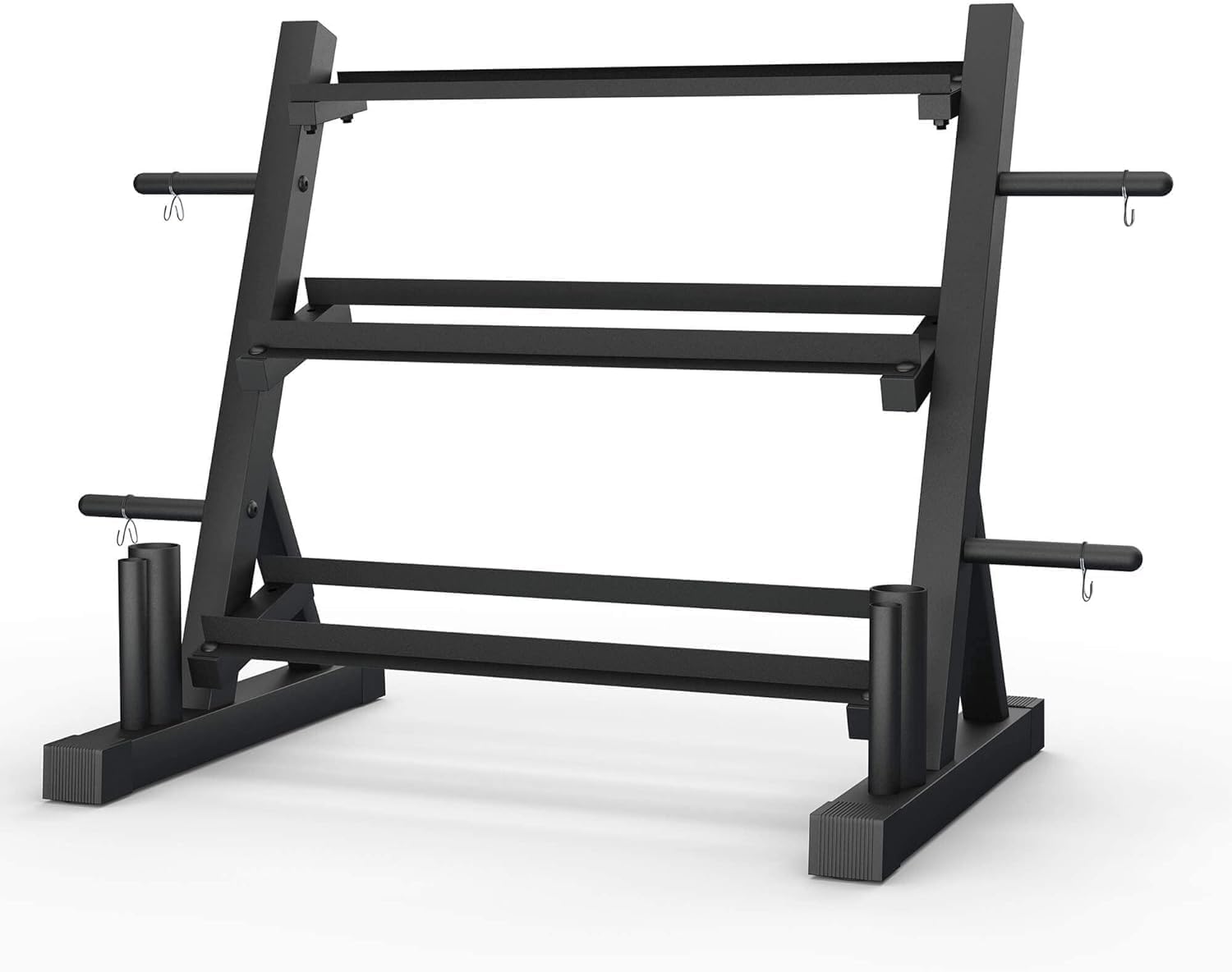 IRIS 3-Tier Weights and Barbell Storage Rack for Barbell, Dumbbells, Kettlebells, and Weight Plates
