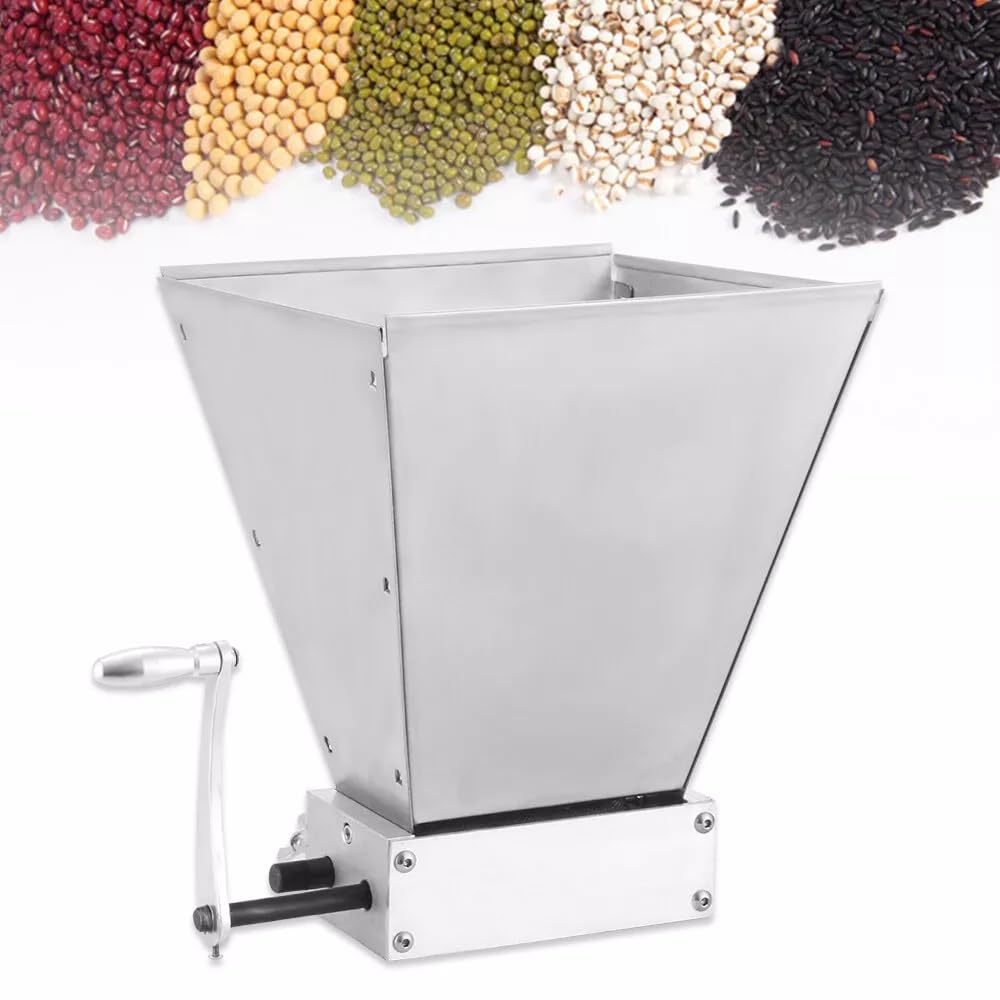 Moulin à grains manuel réglable 4 L en acier robuste pour maïs et blé