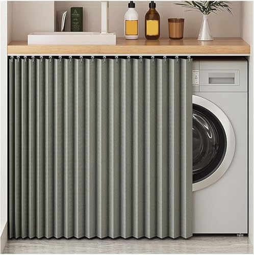 Folding Linen Curtains Natural,Half Window Laundry Room Curtains,Pinch Pleat Curtains, Bookcase Privacy Curtain,Sink Curtain Skirt,Thermal Curtains,Cottage Decor,Kitchen Curtains A,W70*H90CM