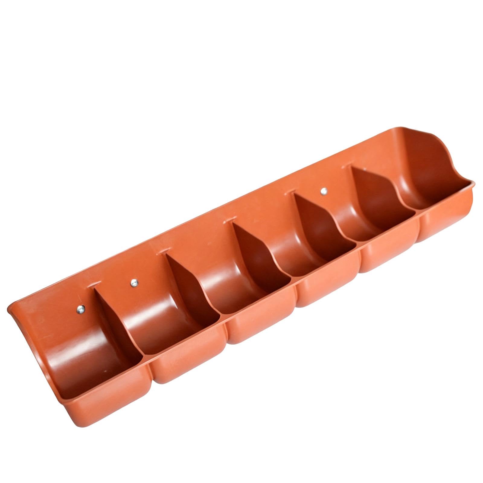 Comedero para Lechones, Bandeja Organizadora Multifuncional Y Resistente para Ovejas, con Ranura para Alimentar Cabras Y Ganado Vacuno, Rojo Marrón