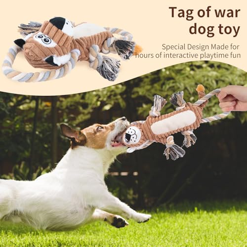 Squeaky Dog Toys Interactive Durable Rope-Infused Lion Shape Puppy Chew Toys for Small, Medium and Big Dogs Squeaky Dog Toys Interactive Durable Rope-Infused Lion Shape Puppy Chew Toys for Small, Medium and Big Dogs