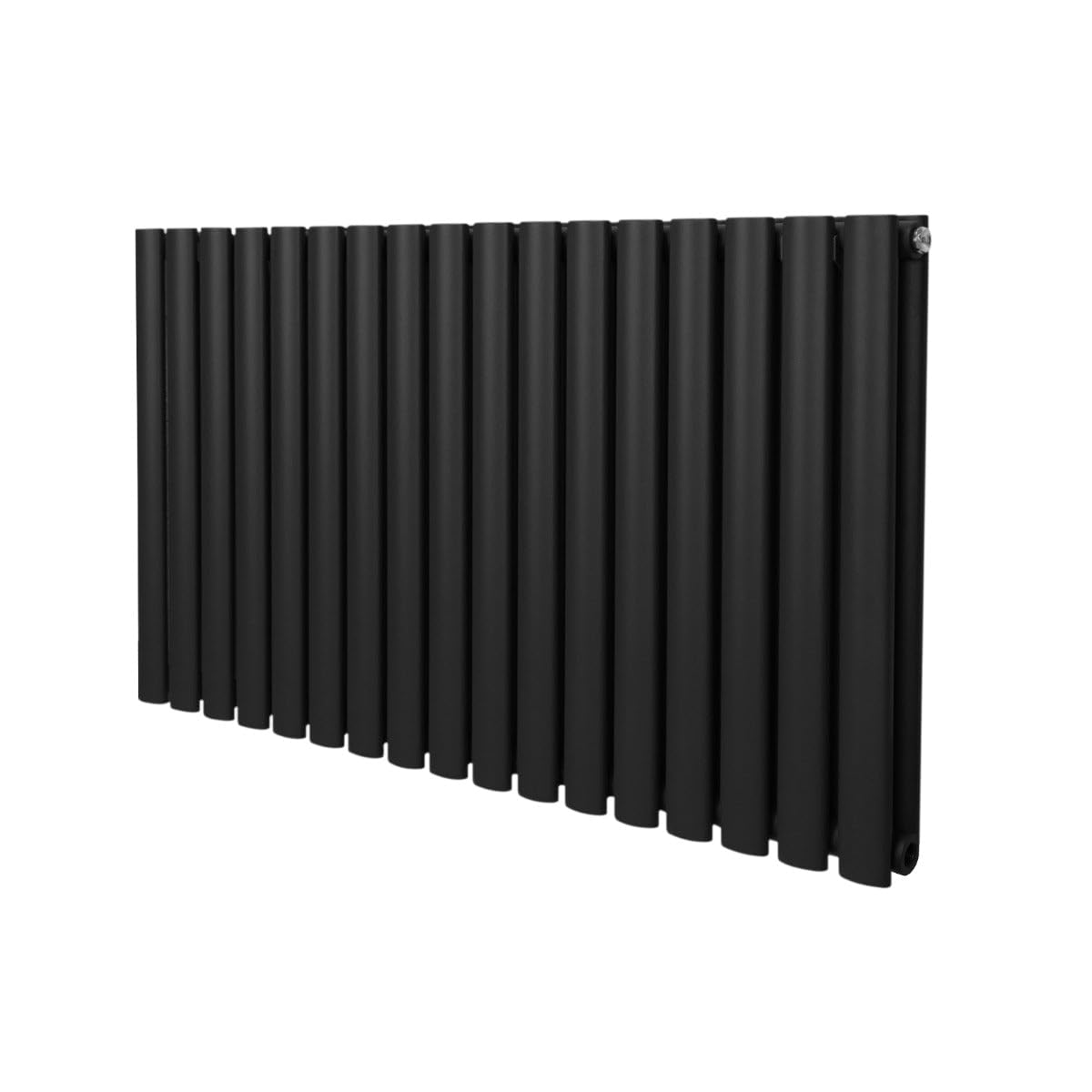 Monstershop Unisex Black Oval Column Radiator – 600Mm X 1020Mm –