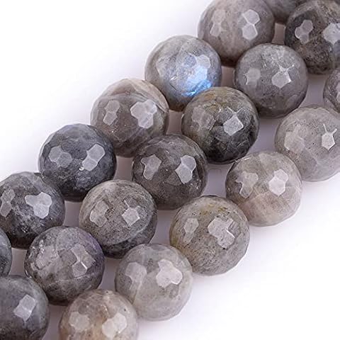 GEM-Inside 8mm Labradorite Semi Precious Gemstone Round Faceted Loose Beads Cover