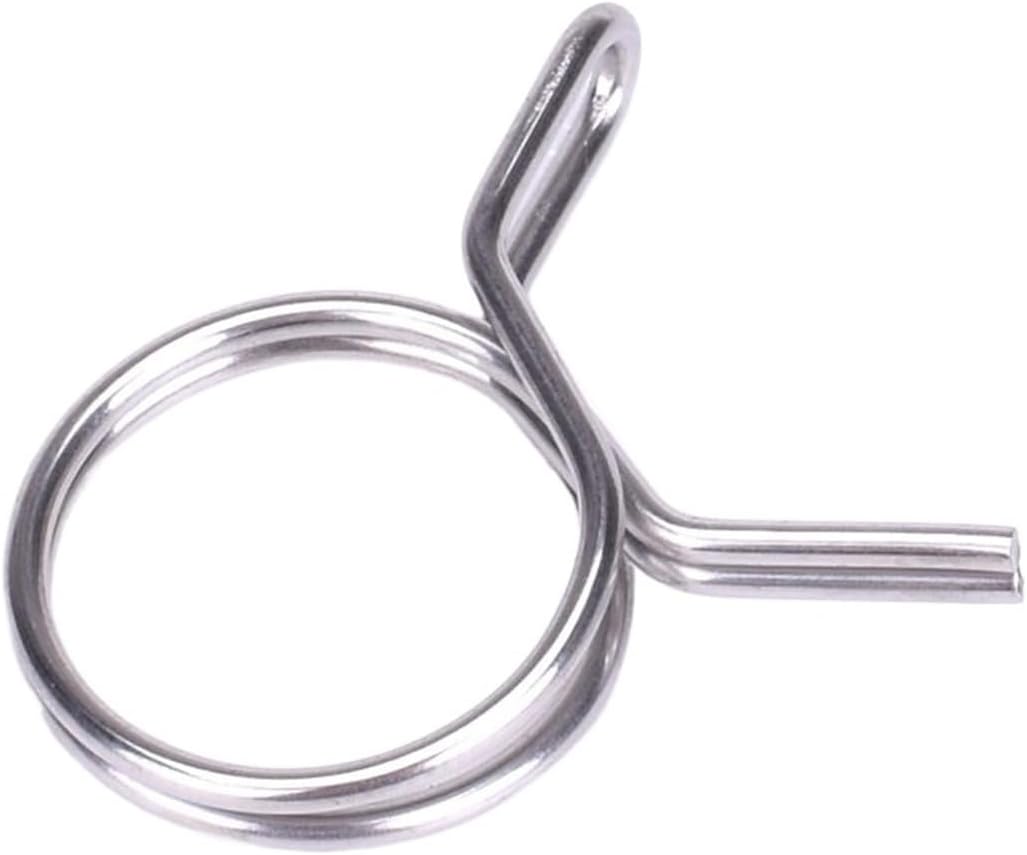 10Pcs 5mm-14mm Hose Clamps Stainless Steel Tube Spring Clips Line Hose Clamps Sealing Pipe Clips Hardware Accessories