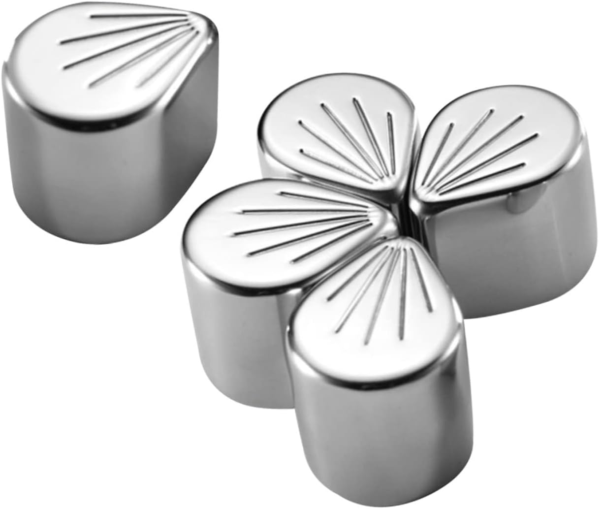 5pcs Stainless Steel Petal Ice Cubes for Whiskey Cooling Drinks