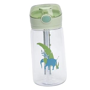 Alomejor 520ml Kids Water Bottle with Flip Top Lid and Convenient Straw for School Travel Outdoor Sport Alomejor69u243tdwq