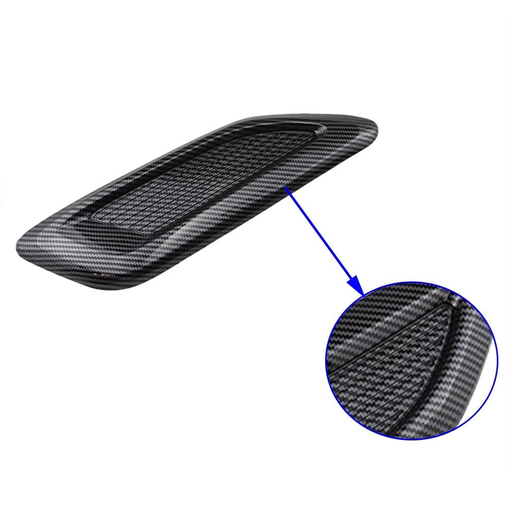 Juego de 2 rejillas de ventilación universales para capó de coche. Cubierta Entrada Flujo ventilación para capó coche