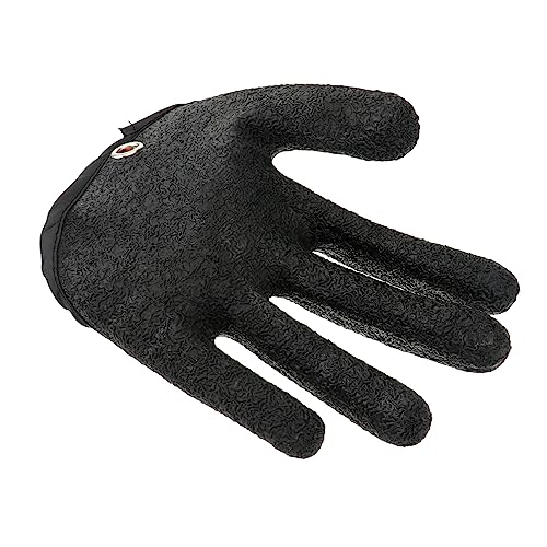 NAMOARLY 1pc Skidproof Pe Thread Woven Fishing Gloves Black Puncture Resistant Paw Gloves Non-Slip Fish Cleaning for Random Color