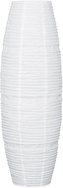 FERCAISH Paper Floor Lamp Shade, Foldable and Minimalist Style Rice Paper Lamps Classic Modern Paper Floor Light Bulb Cage Guard for Living Room Bedroom Décor (Style-2)