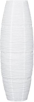 FERCAISH Paper Floor Lamp Shade, Foldable and Minimalist Style Rice Paper Lamps Classic Modern Paper Floor Light Bulb Cage Guard for Living Room Bedroom D cor Style-2