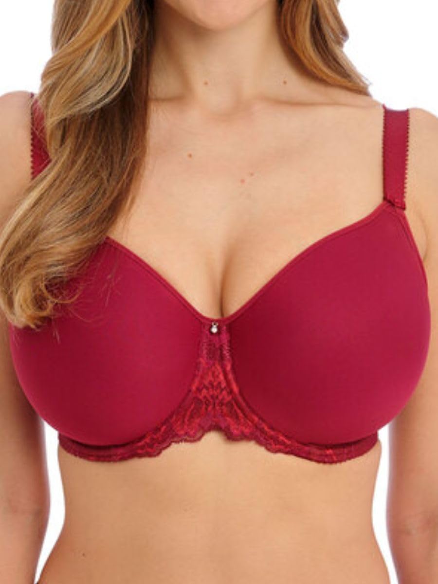 Fantasie Women's Aubree Underwire Molded Spacer T-Shirt Bra, Rouge, 40E