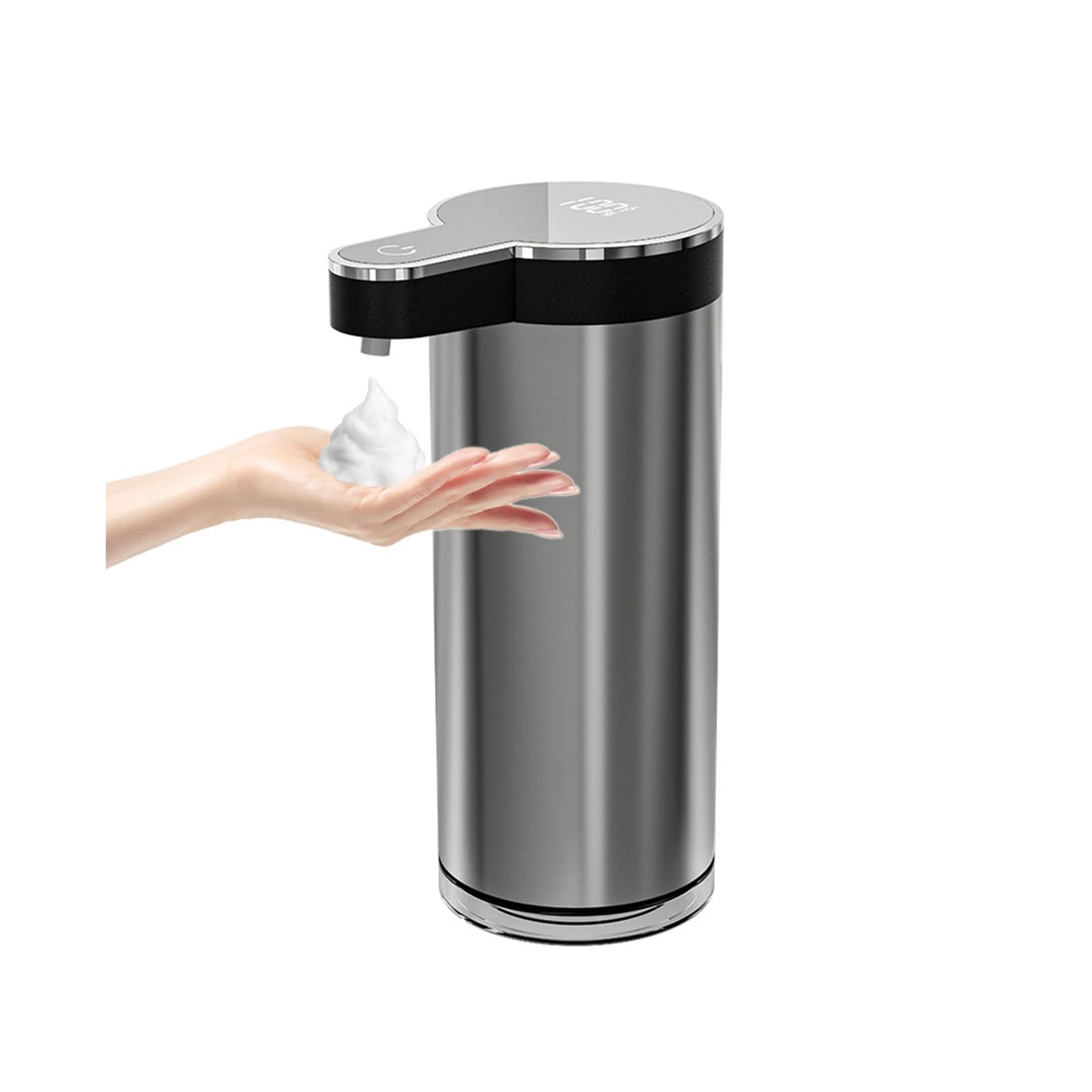 Modern Stainless Steel Automatic Foam Liquid Dispenser 350ml Spacious Cistern for Hand Washing Battery Operated Soap Dispenser