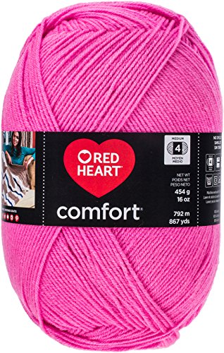 Image of RED Heart E707D.3207 Comfort Yarn, Hot Pink