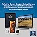 OREI South Africa, Botswana, Namibia Power Plug Adapter with 2 USA Inputs - Travel 3 Pack - Type M (US-10L), Safe Grounded Use with Cell Phones, Laptop, Camera Chargers, CPAP, and More
