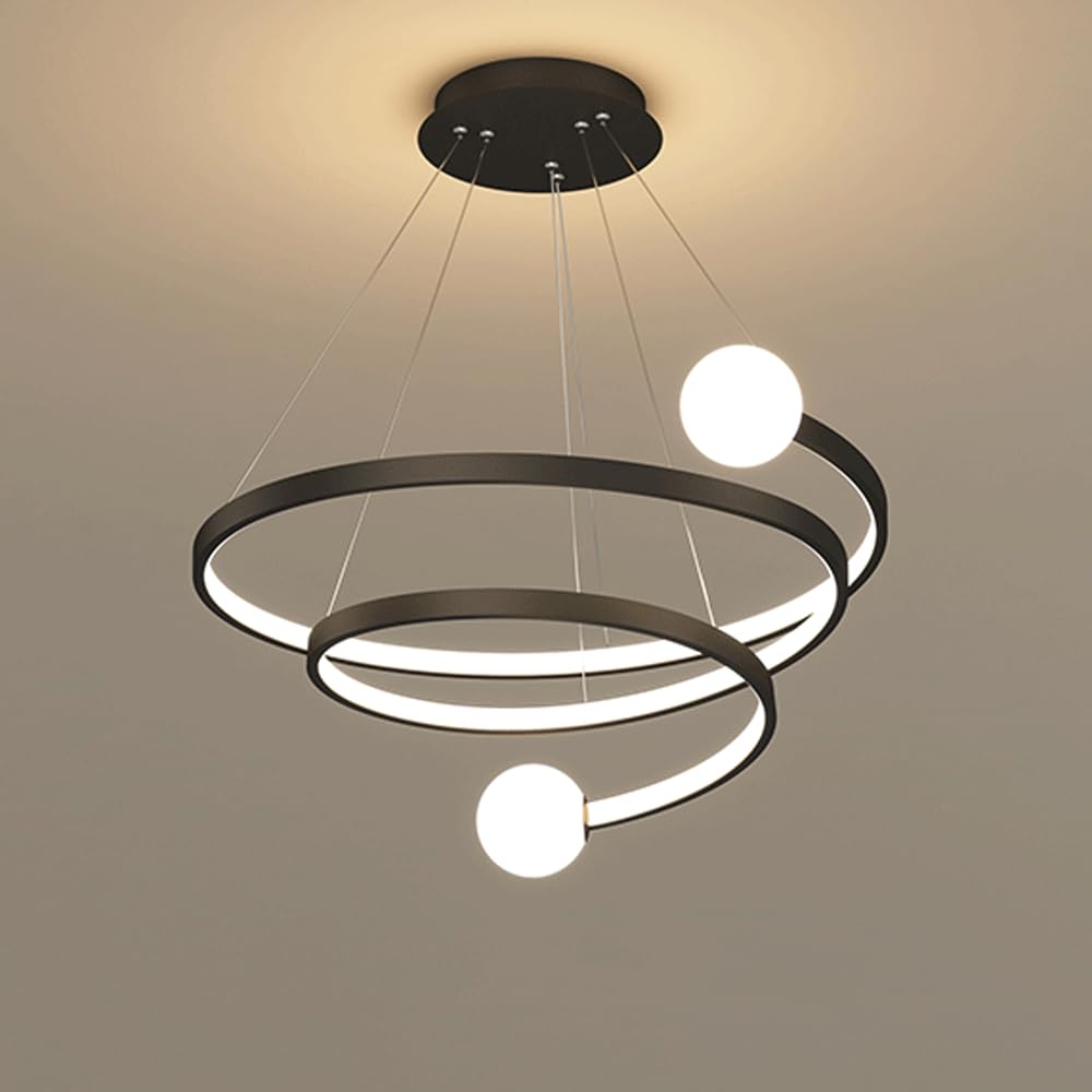 HYJAUSXB Ceiling Light Chandelier Modern Kitchen Island Corridor Bar Club Study Dining Room Golden 51W Variable LED Living Bedroom Embedded Lamp