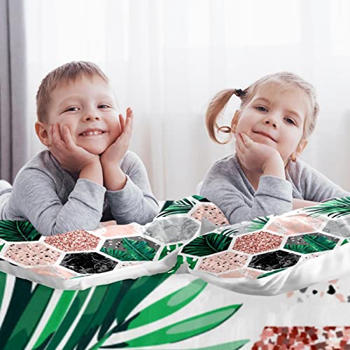 Housse de couette extra douce motif plante géométrique parure de lit - 3