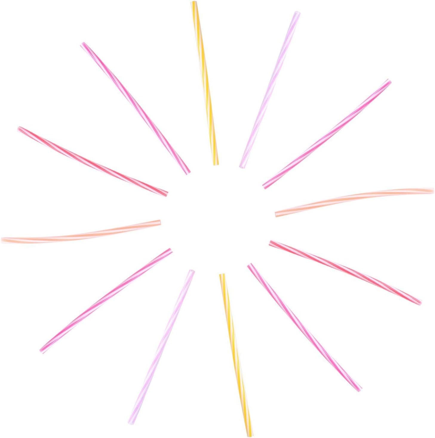 LABRIMP Colorful Folding Silicone Straws 12pcs Leak-proof Reusable Beverage Straws for Coffee and Household Drinks for Outdoor and Cocktail Use Random Color
