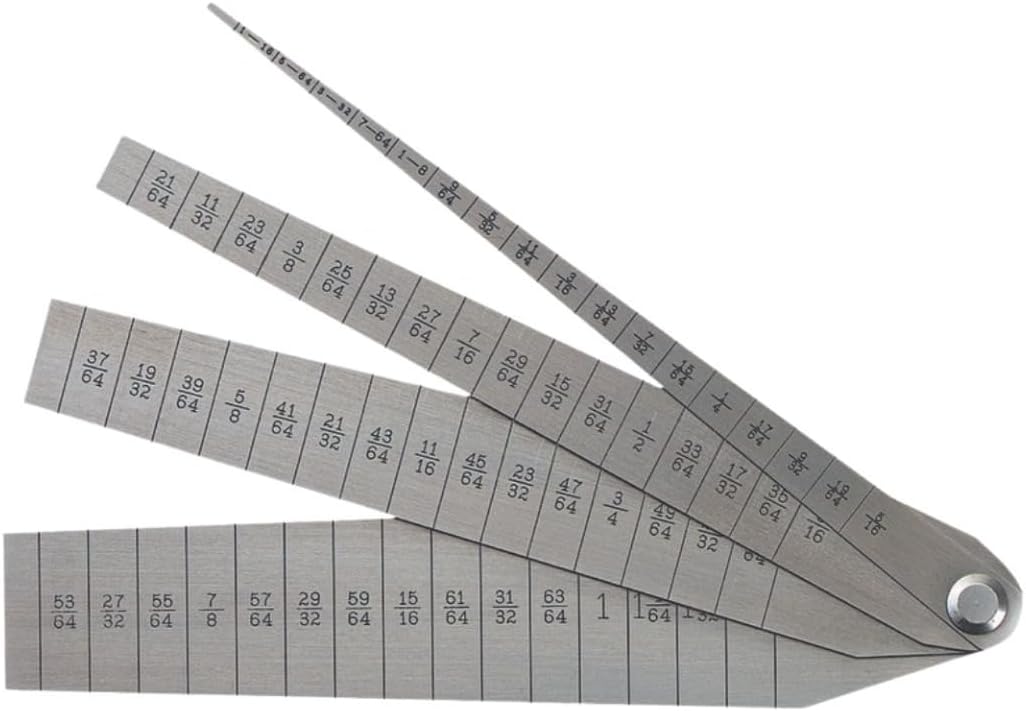 Starrett Taper Gage with Spring Tempered Steel - 1/16-1 1/16" Range, 1/64" Graduation, 5-1/4" Length, 4 Leaves - 267