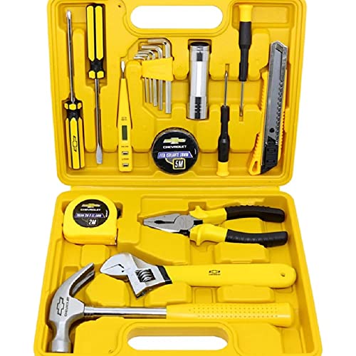 Chevrolet Maleta Ferramentas 18 peças Gm, amarelo, GM5318