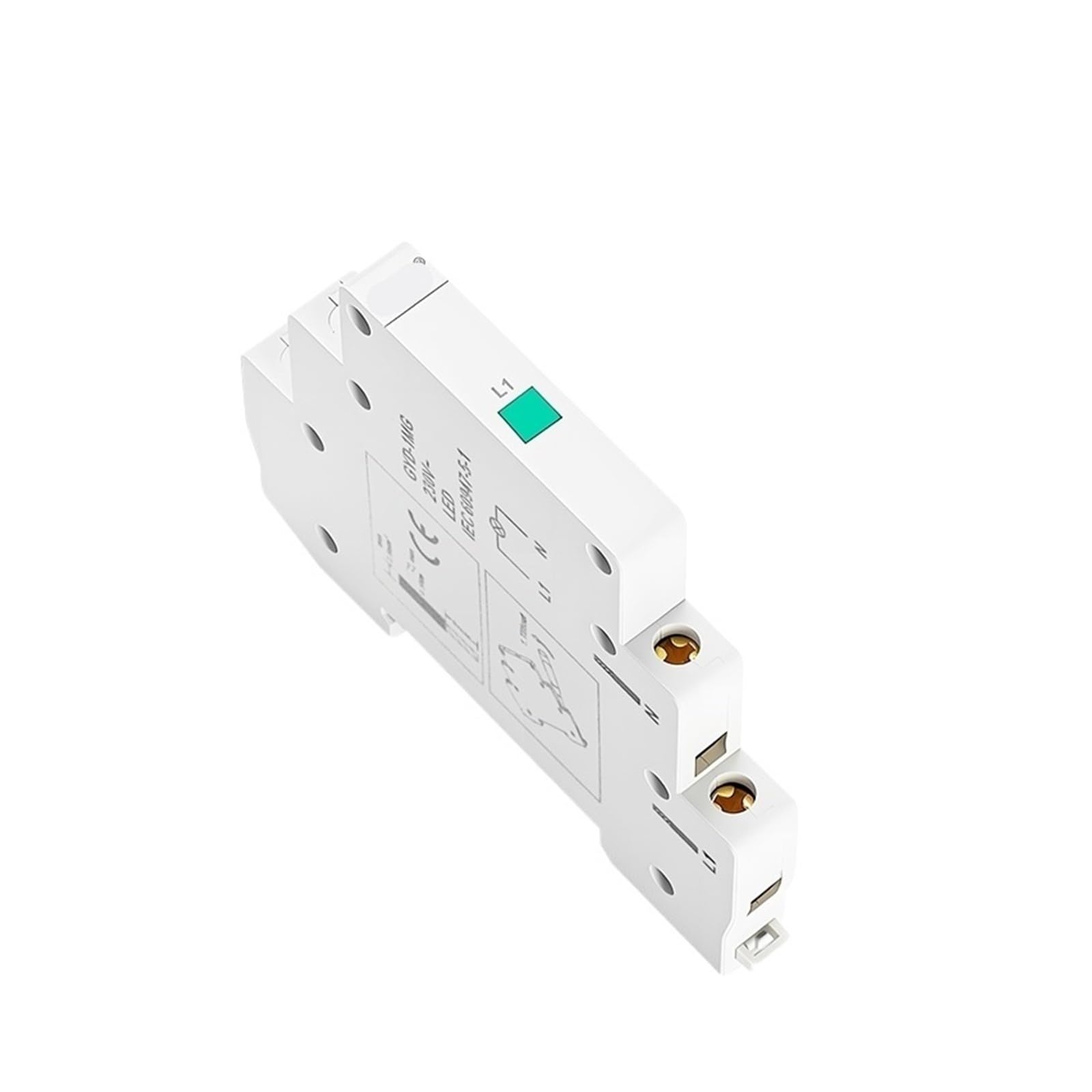 Din Rail Indicator Light 230V LED Signal Lamp Dual Lights Modular(Green)