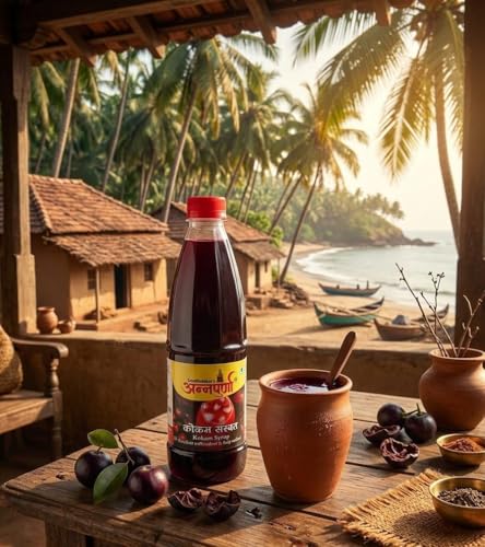 Image of Gondhalekar's अन्नपुर्णा Kokam Syrup- 500 ml (Pack of 2) | Natural Summer Cooler | Refreshing Kokum Drink Concentrate | Traditional Ayurvedic Beverage | No Artificial Colours | Helps Beat Heat & Aids Digestion