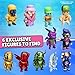 Official Stumble Guys Series 2 Collectible Figures | 6-Pack Deluxe Set | Includes 2 Rare Hidden Characters (Assortment A)