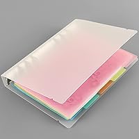 Vista 7 de BAOFALI 10PCS A5 Size Dividers for 6 Ring Binder,with Reinforced Edge and 10 Tabs,Paper Index Divider Category Page Tab Indexing Cards Die and Stamp