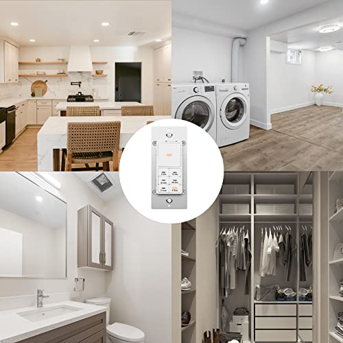 Minoston 4 Hour Timer Switch, 5-10-30-60 Min, 2-4 Hour Countdown Timer Switch For Bathroom Fans, Heaters, Lights, Neutral Wire Required, Etl & Fcc Listed(Mt10N) #TOP6