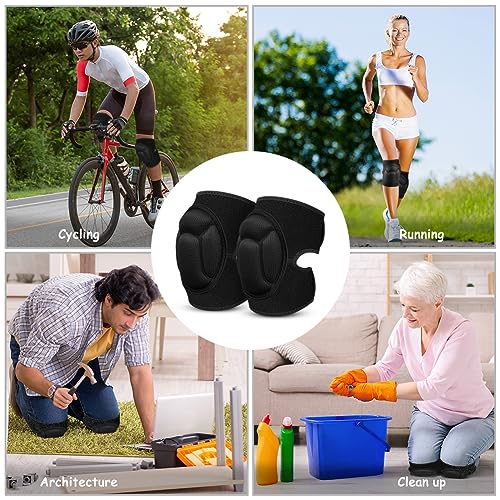 Flintronic Knieschoner Arbeiten, 1 Paar Knieschoner Garten, Garten Kniekissen mit Rutschfesten und Schaumstoffpolsterung, Antikollisions Kniekissen für Gartenarbeit Fliesenleger Bodenbeläge (L)