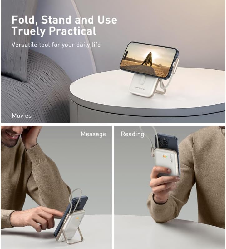 Choetech B735 Power Bank used as an adjustable stand