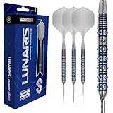 WINMAU Darts – Lunaris 90% Tungsten Darts Set | Fusion Clear Short Shaft |...
