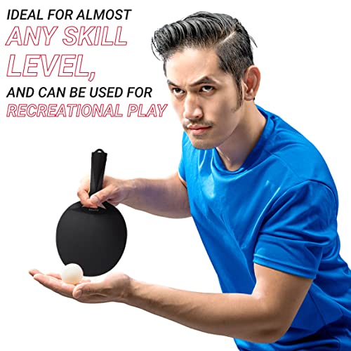 Killerspin Impact Raptor Outdoor Paddle, Table Tennis Paddles, Table Tennis Racket, Ping Pong Paddle Case, Table Tennis Equipment For Beginners/Intermediates, Black #TOP2