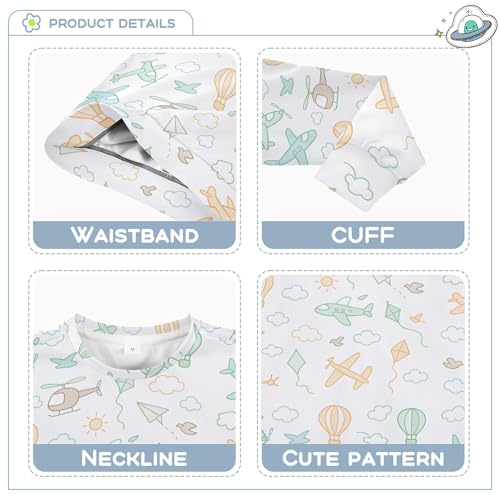 Wudan Cartoon Airplanes Big Girls Hooded Sweatshirt Long Sleeve Sweatshirt With Hoodie3