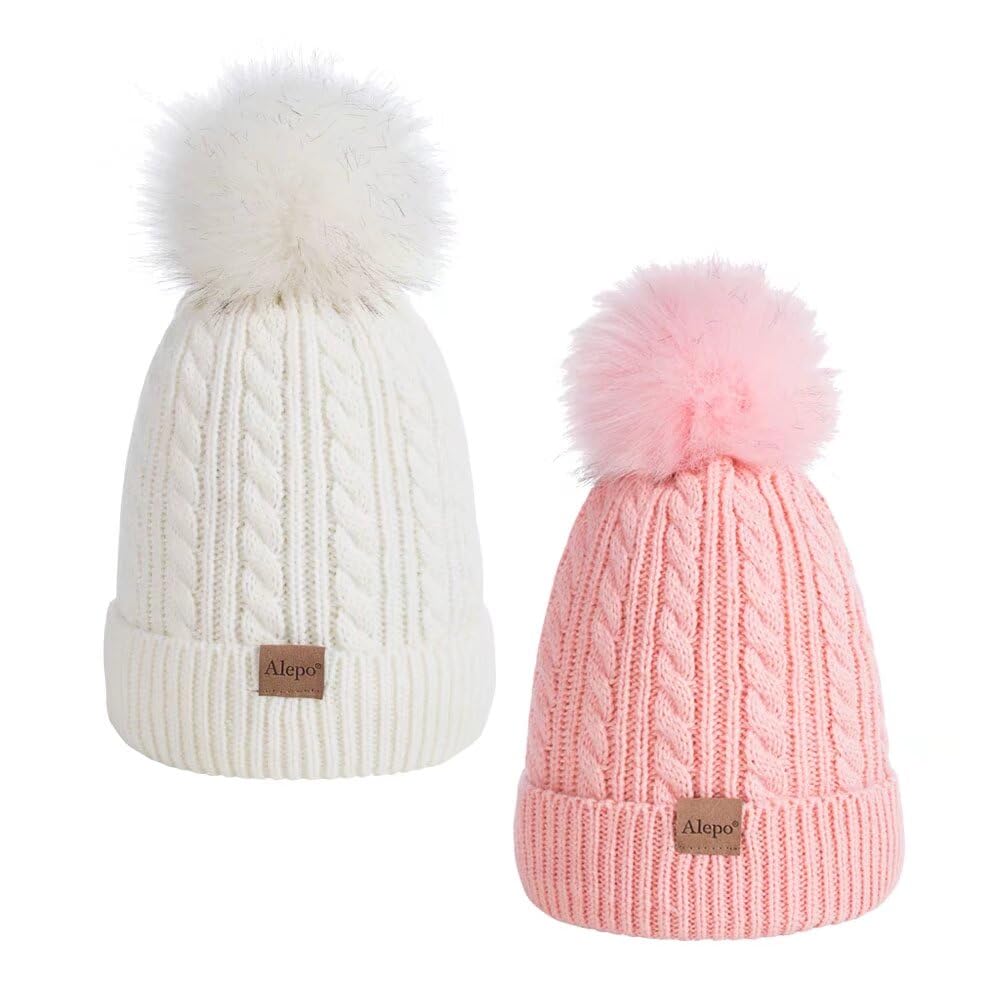 Kids Toddler Baby Winter Beanie Hat, Children's Warm Fleece Lined Knit Thick Ski Cap with Pom Pom for Boys Girls - Review, Price and Buying Guide