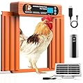 Automatic Chicken Coop Door Solar Powered, Extra Large Size, Anti-Pinch Design, Battery Powered Auto Chicken Door with Timer & Light Sensor, Solar Chiken Coop Door with Remote Control (50-100M)
