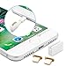 iPhone Dust Plug Set - Premium Aluminum for Lightning Port and Earphone Jack Plug - Compatible with Apple iPhone 7, 6, 6+, 5, iPad, SE - For Maximum Dirt, Lint, Moisture Protection (Rose Gold)