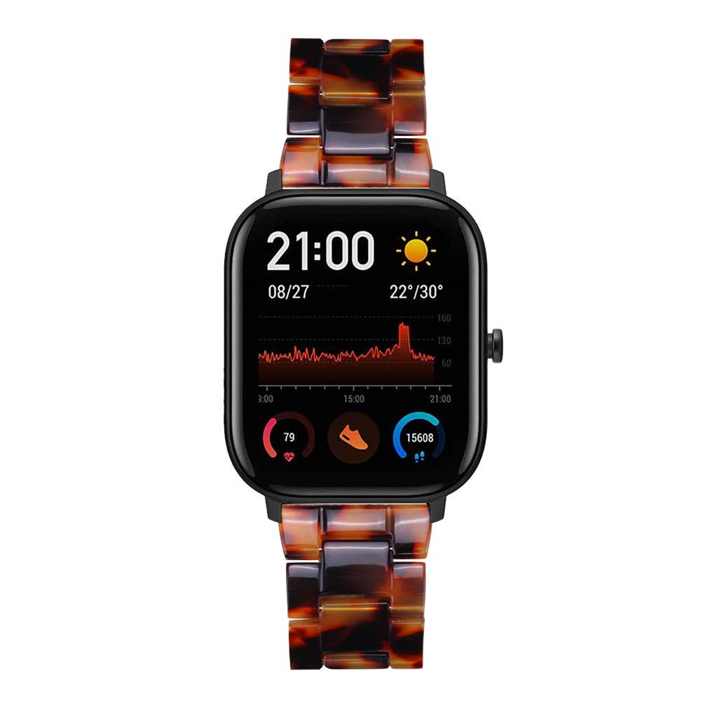 FitTurn Resin Bands Compatible with Amazfit Bip 5/Pace/Cheetah/Stratos 2 3/GTR 4/GTR 3/GTR 3 Pro/GTR 2/GTR 2e/GTR 47mm Watch Replacement 22mm Stylish Bracelet Resin Sport Strap Wristbands for Amazfit
