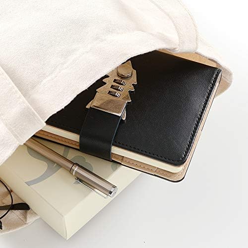 Lock Diary Planner Organizer Lock Journal Travel Diary A7 Mini Pocket Notebook Black