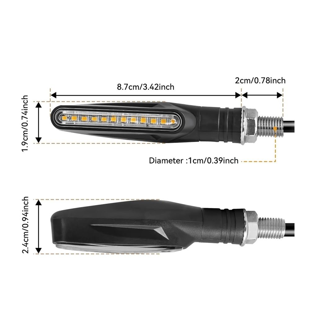 indicatore 2/4PCS Indicatori Di Direzione Per Moto Luce