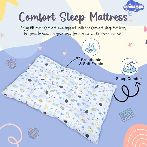 Image of Baby Bedding Set for New Born Baby Sleeping Bag, Mosquito Net Bed, Sleeping Mattress Suitable for 6 Months Babies (Panda Blue)