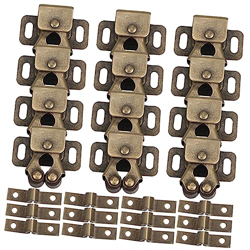 WOONEKY 20pcs Cabinet Door Latches Door Catch Rv Cabinet Latches Double Roller Catch for Cupboard and Closet