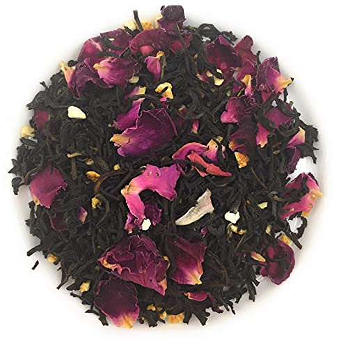 Image of Siyacha Tea Rose Earl Grey Black Tea, 100 Grams, Loose Leaf Beverage, Natural Bergamot & Pure Rose Petals Blend, Healthy Chai Patti, Makes 50 Cups(approx)