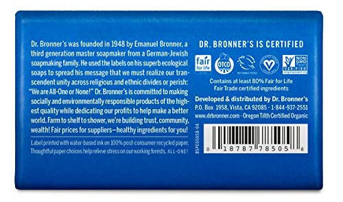 Dr. Bronner'S 78505 Dr Bronners Magic Soap All One Obpe05 5 Oz Peppermint Dr. Bronner'S Bar Soap thumb #1