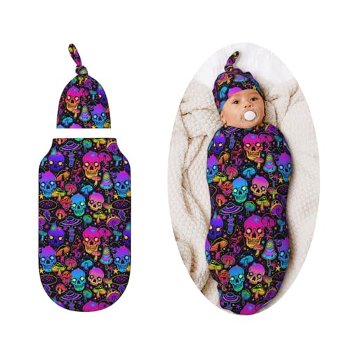 Image of Candy Swaddle Blankets Newborn Receiving Blanket Baby Swaddle Wrap Soft Sleeping Sack for Baby Girls Boys
