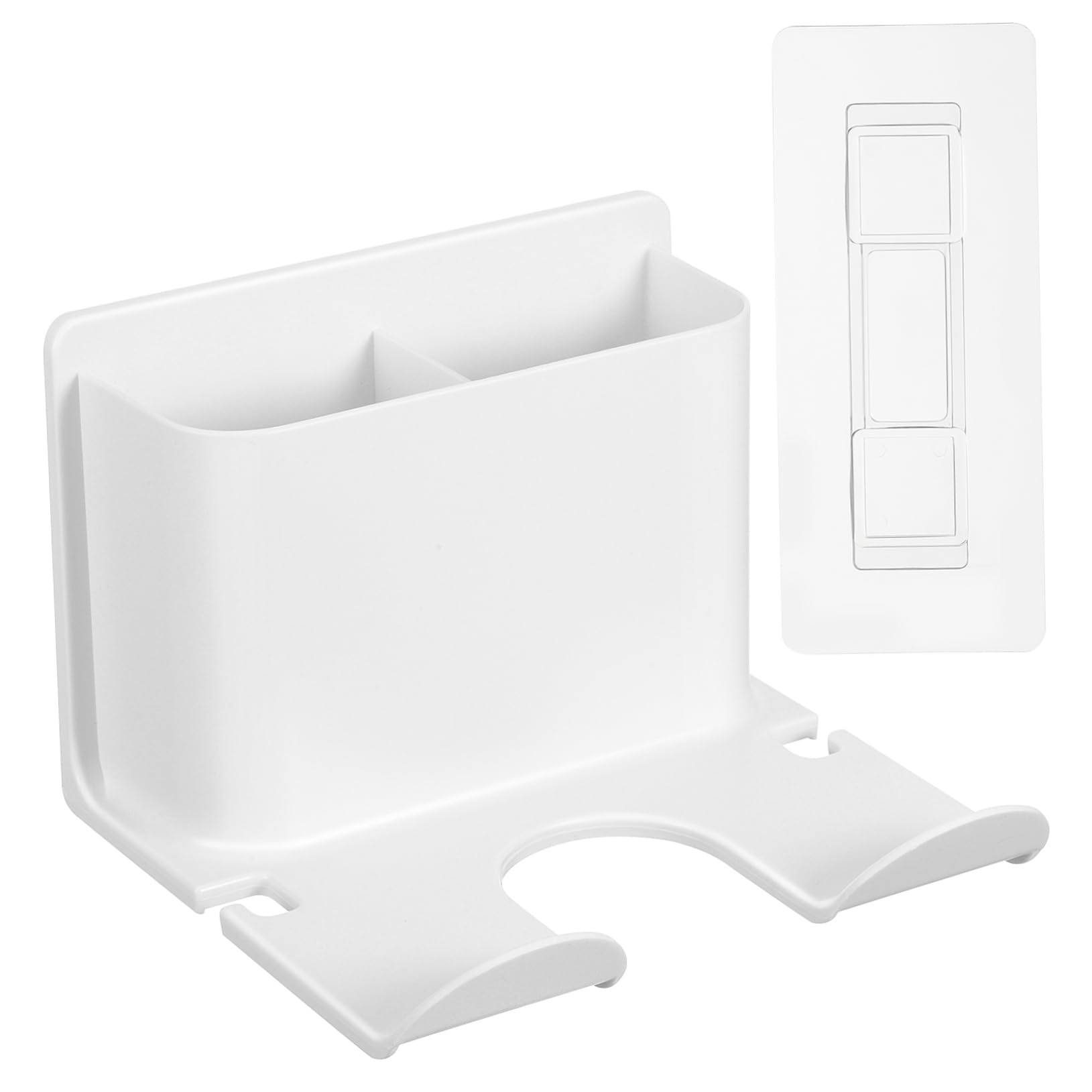 Ipetboom Hair Dryer Holder for Vanity Adhesive Mount Hair Tool Storage Wall-mounted Rack Bathroom Organizer