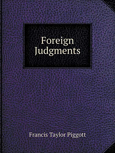 Foreign Judgments 5519098395 Book Cover