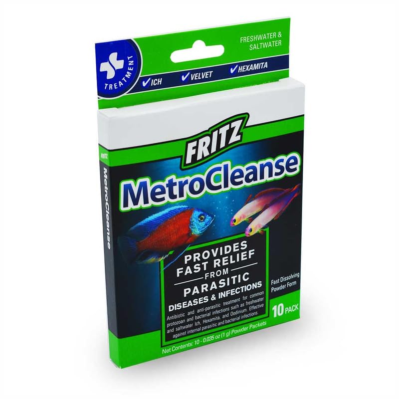 Fritz Aquatics MetroCleanse | Size: 10 Packets | Aquarium Fish Medicine | Indian Fish Monsters (IFM) (B0C7N7NYF5) Amazon Price History, Amazon Price Tracker