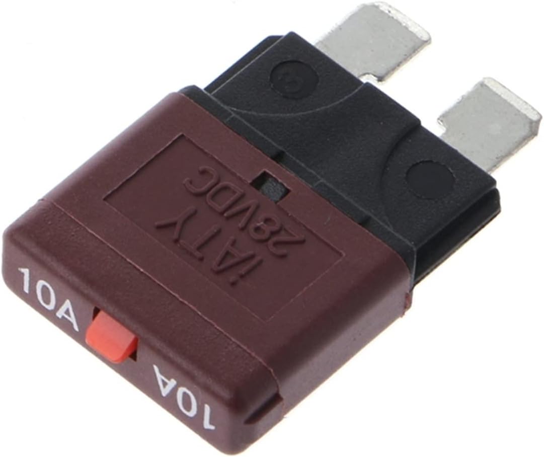 Circuit Breaker Blade Fuse 28V Resettable 5-30A Marine Rally Automotive(10a)