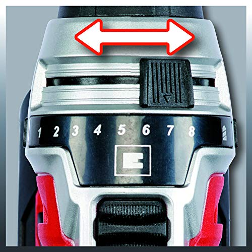 Einhell Akku Bohrschrauber TE-CD 18 Li E Solo Power X-Change (Lithium Ionen, 18 V, 2 Gang, 47 Nm) + Koffer E-Box S35 (für universelle Aufbewahrung von Werkzeug und Zubehör) – Bild 5